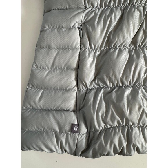 Athleta Silver Down Puffer Vest Women’s Medium - Picture 4 of 6